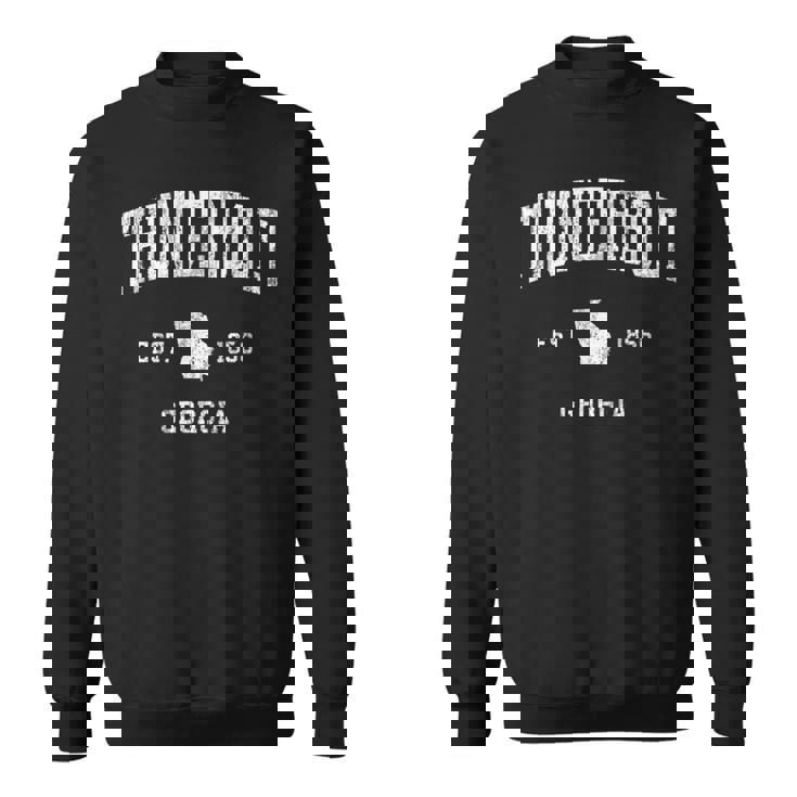 Thunderbolt Georgia Ga ヴィンテージ アスレチック スポーツデザイン スウェットシャツ