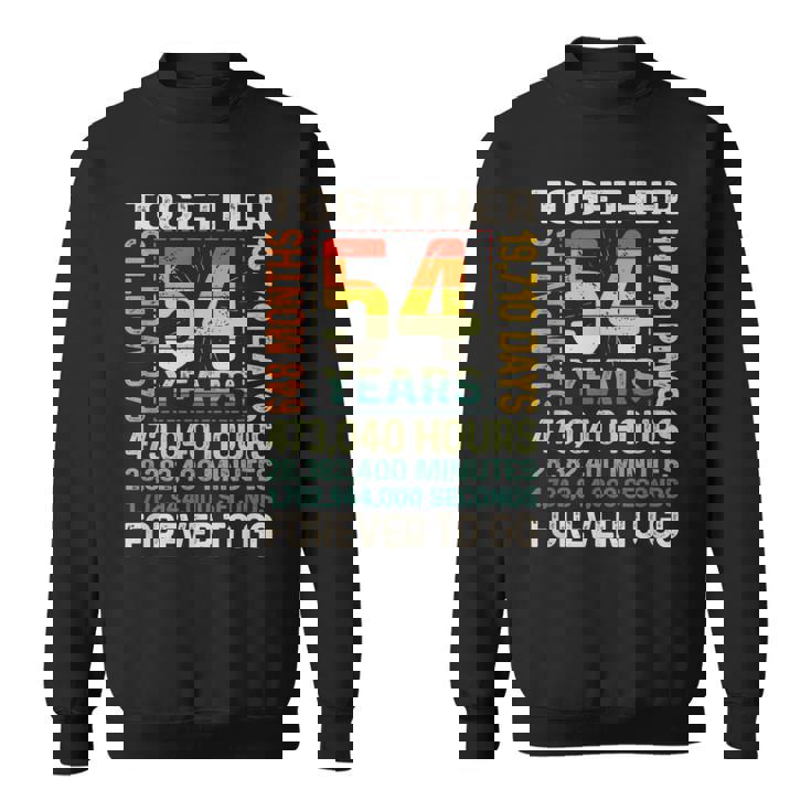 Together 54 Years Forever To Go 結婚54周年記念 スウェットシャツ