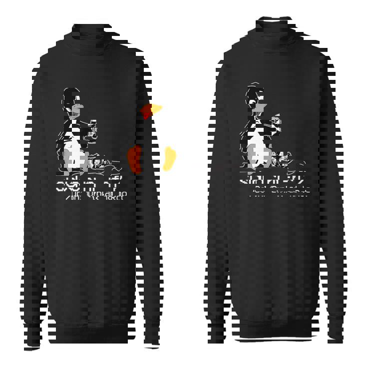 Tux Linux Penguinudo Rm Rf コンピューターフリークハッカー スウェットシャツ