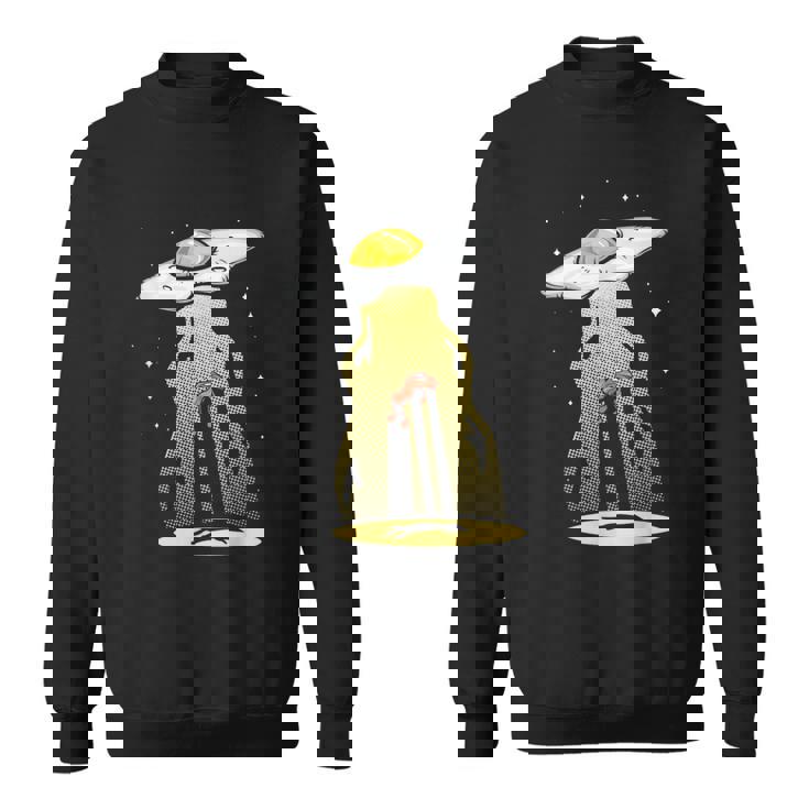 Ufo 卵 ベーコン アブダクション 面白い 宇宙人 朝ごはん 銀河系 食品 スウェットシャツ