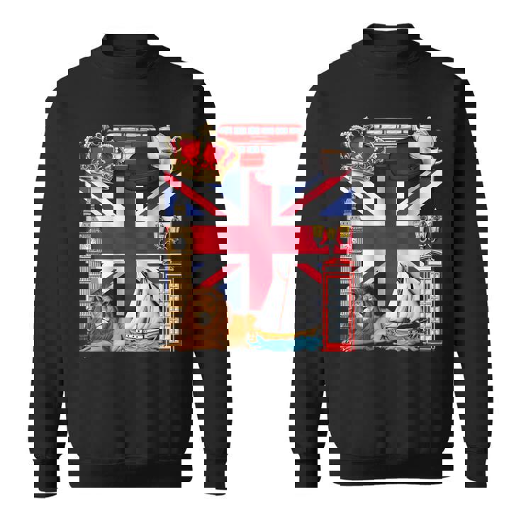 United Kingdom Flag British UK England British Roots Sweatshirt Unisex