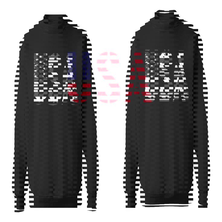 Usa アメリカの国旗の色のアメリカ 長袖tシャツ スウェットシャツ