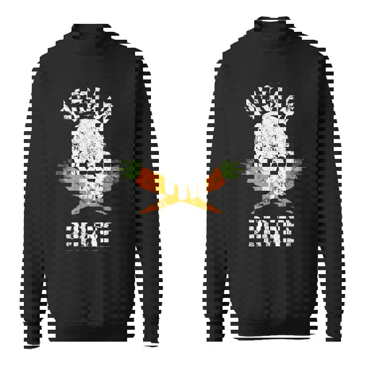 Vegan Pirate Skull And Crossbones But Carrot Sweatshirt Unisex