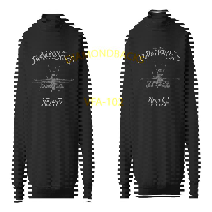 Vfa-102 「ダイヤモンドバックス」飛行隊 F-18 スーパーホーネットtシャツ スウェットシャツ