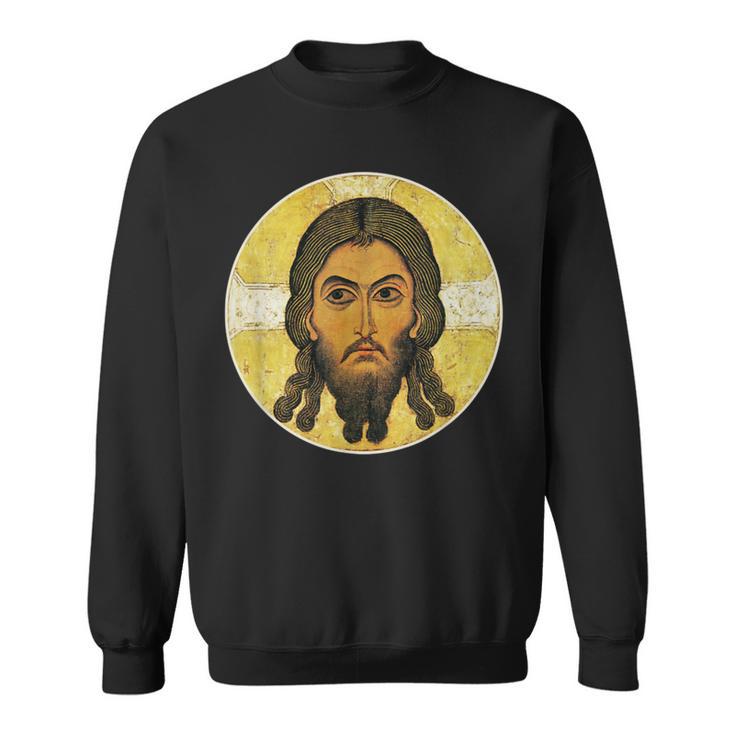 Vintage Christ Acheiropoietosainte Face De Jésus Orthodoxe Sweater e