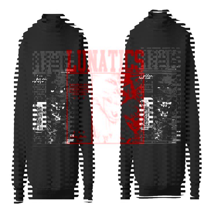 Vintage Horror Lycan Werewolf Alt Goth Y2K Horror Alpha Wolf Sweatshirt Unisex