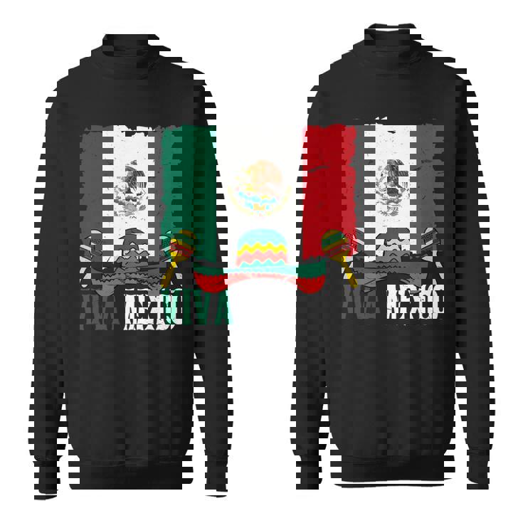 Viva Mexico ソンブレロ インディペンデンス メキシコ 国旗 メキシコ 長袖tシャツ スウェットシャツ