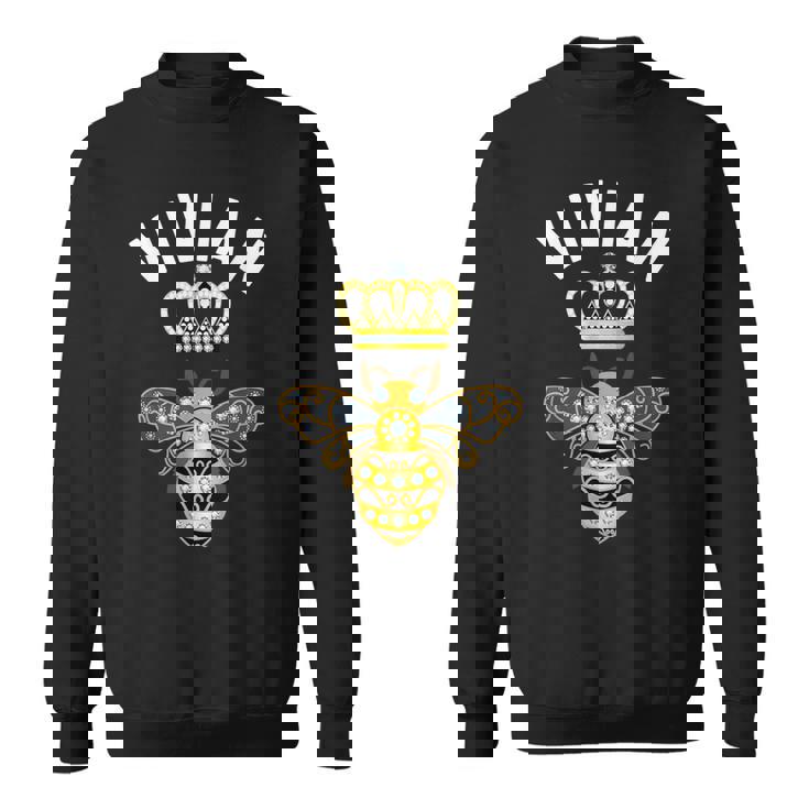 Vivian 名前ivian 誕生日 ギフト 女王 王冠 蜂 ヴィヴィアン スウェットシャツ