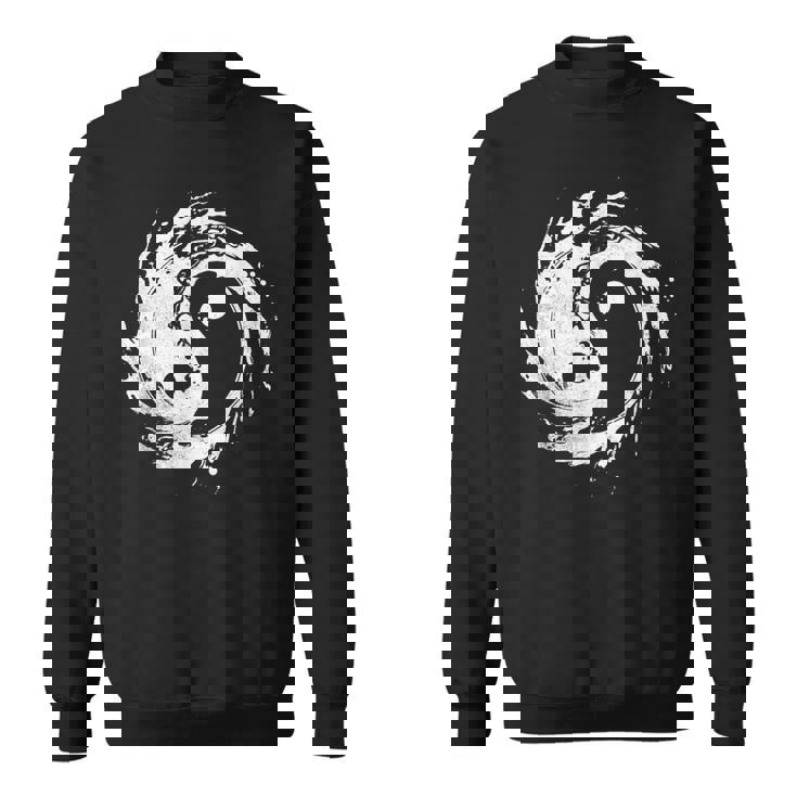 Ying Yang Flowtate 瞑想 水彩画 太極拳 メンズ レディース スウェットシャツ