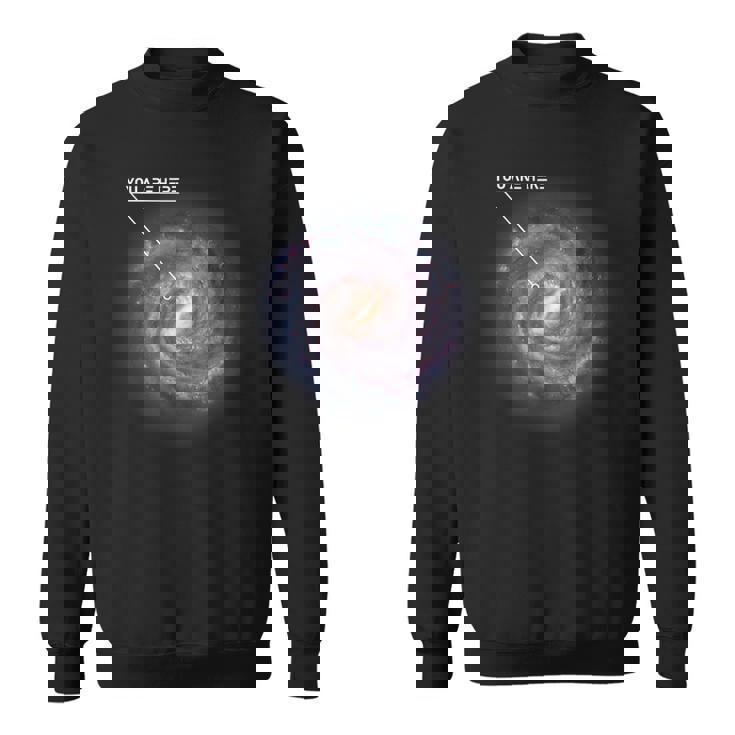 You Are Here 銀河 天文学 天の川 宇宙 サイファイ スウェットシャツ