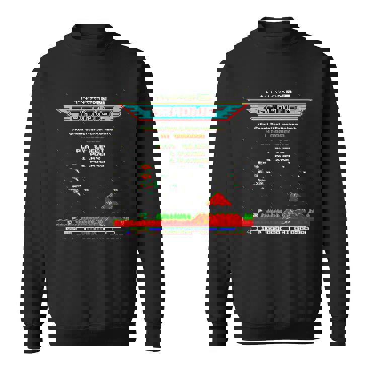 「グラディウス」上上下下左右左右ba スタート 長袖tシャツ スウェットシャツ