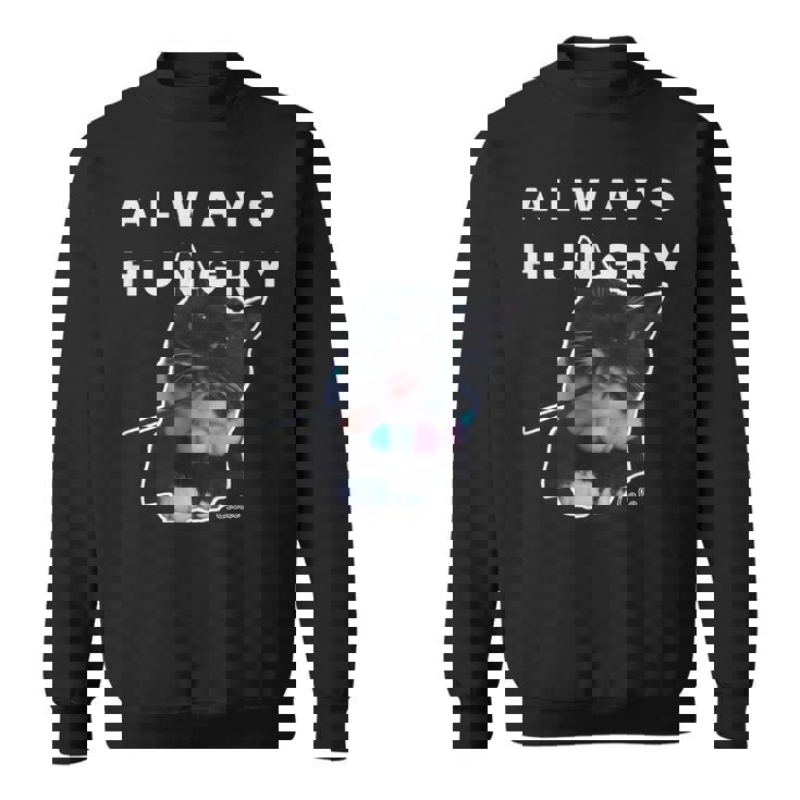 いつも空腹の猫 – 面白い食べ物好きデザイン スウェットシャツ