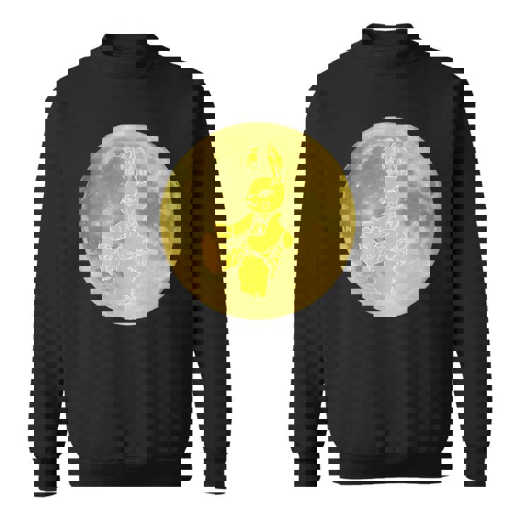 うさぎ星人 On The Yellow Moon スウェットシャツ