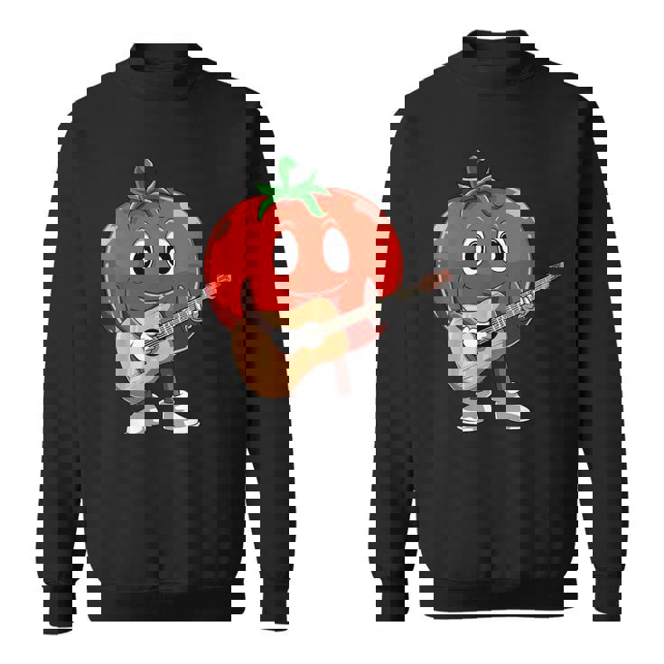 おもしろギタリスト トマト 演奏 ギター ミュージシャン トマト ギター スウェットシャツ