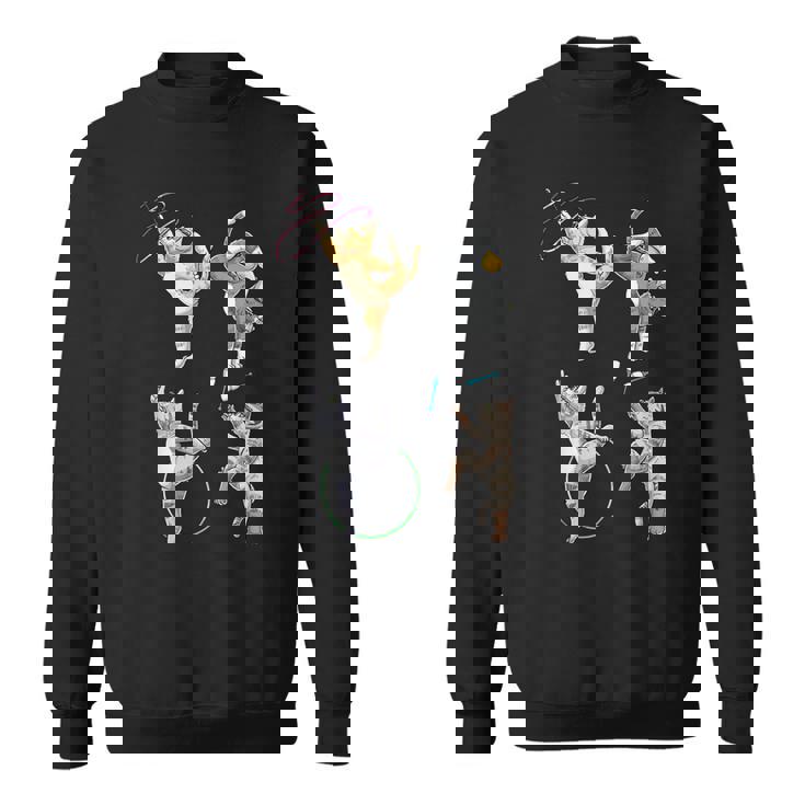 おもしろ新体操猫 スウェットシャツ