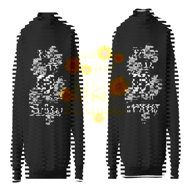 かわいいひまわり 92歳の誕生日 92歳の誕生日 長袖tシャツ スウェットシャツ