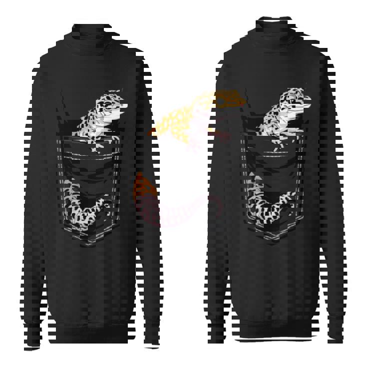 かわいいヒョウゲッコ トカゲ爬虫類 ヒョウ ヤモリのお父さん用 長袖tシャツ スウェットシャツ