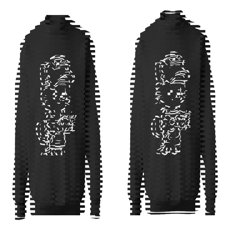 かわいい猫の溶接工 スウェットシャツ