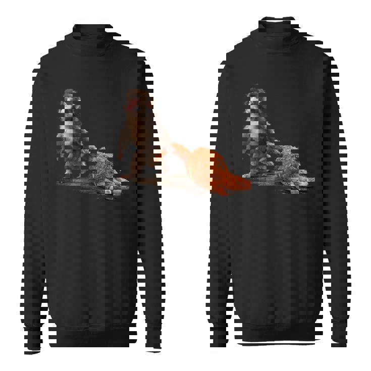 かわいい赤ちゃん猿の名前付きパンチシャツパンチモンキーサポーター 長袖tシャツ スウェットシャツ