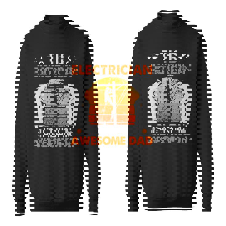 メンズ この電気屋さんは、すごいお父さん電気屋さんでもあります スウェットシャツ