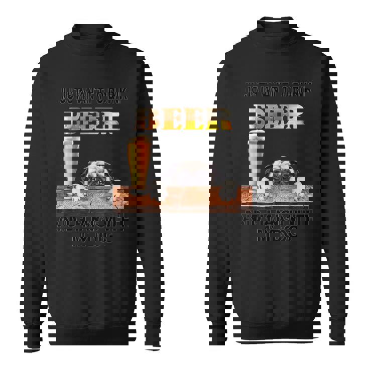 ただビール飲みたい&吊るすw マイパグ スウェットシャツ