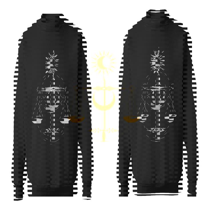 てんびん座 星座 タロット 正義 月 ホロスコープ スウェットシャツ