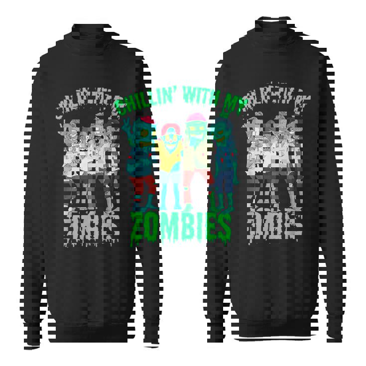 まったりもゾンビハロウィーン少年キッズギフトゾンビ スウェットシャツ
