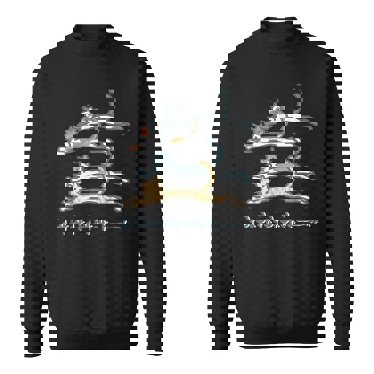 みょみょみょみょーん 猫 ネコ 茶トラ ハチワレ 三毛 シャム シュール おもしろ 可愛い メンズ レディース キッズ スウェットシャツ