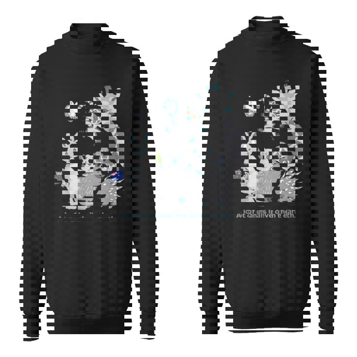 みんなの地球 アニマル キリン カンガルー カピバラ クアッカワラビー ワオキツネザル ハリネズミ メンズ レディース スウェットシャツ