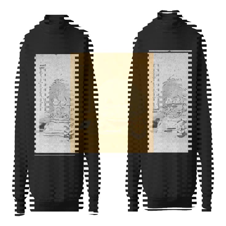 もじやもじや【日本の妖怪シリーズ】 長袖tシャツ スウェットシャツ