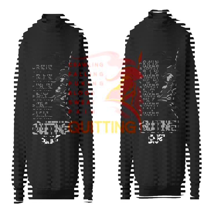 やめることは許されない スパルタンとマッドレース スウェットシャツ