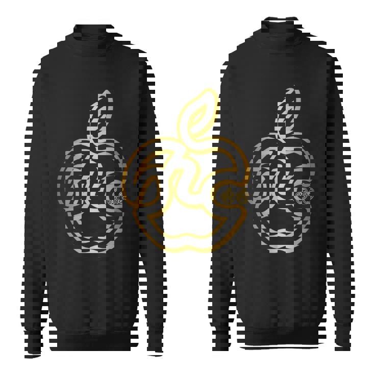 りんご フルーツ ひらがな 隠し文字 タイポグラフィ ユニーク おもしろみ デザイン スウェットシャツ