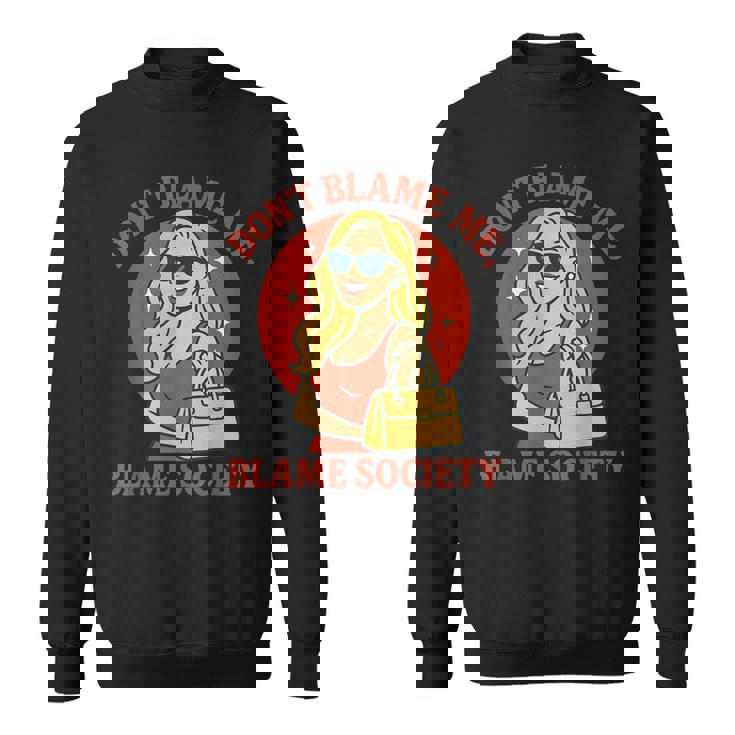 わたしじゃない 社会のせい レトロガール スウェットシャツ