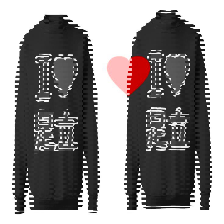 アイラブ・足立（I Love ハート）ビッグ 大きな文字【23区・東京都】ジモティ 地元愛 お土産 面白い スウェットシャツ