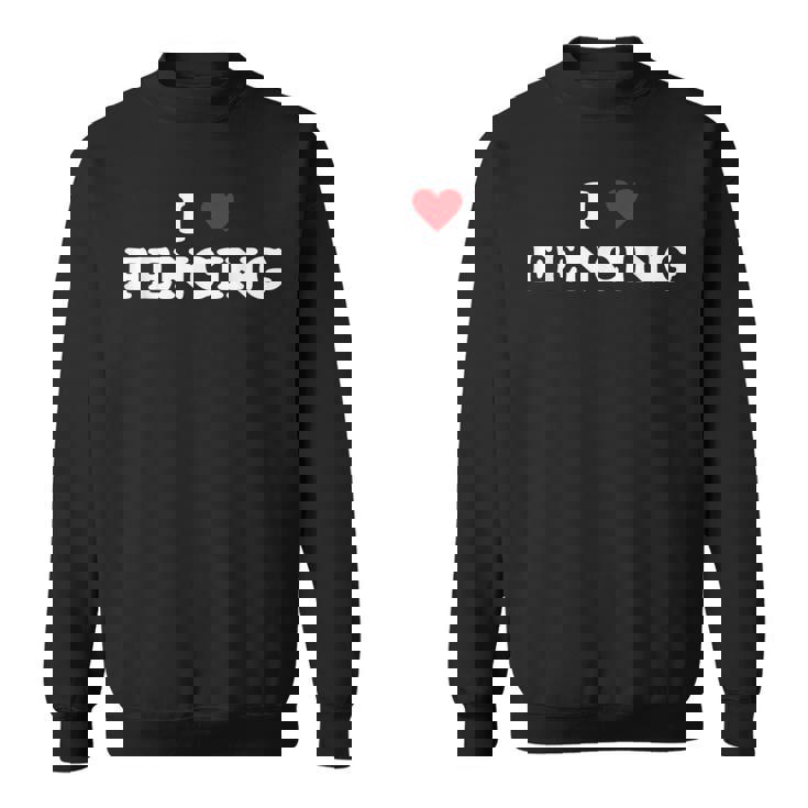 アイ・ハート・フェンサー-アイ・ラブ・フェンシング スウェットシャツ