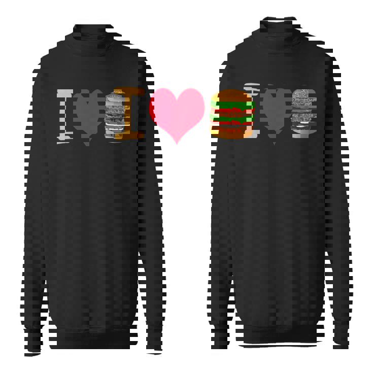 アイ・ラブ・デラックス・ハンバーガー スウェットシャツ