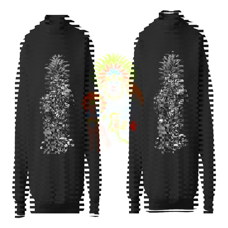 アステカの神ミクトランテクトリ古代マヤの神話の神々 スウェットシャツ