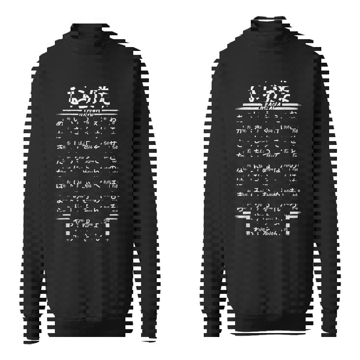 アニメ・マンガファンのための簡単日本語ひらがな学習 スウェットシャツ