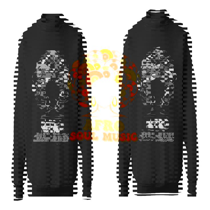 アフロソウルミュージック ビニール レトロ 70年代 80年代 ファンク ディスコダンス スウェットシャツ