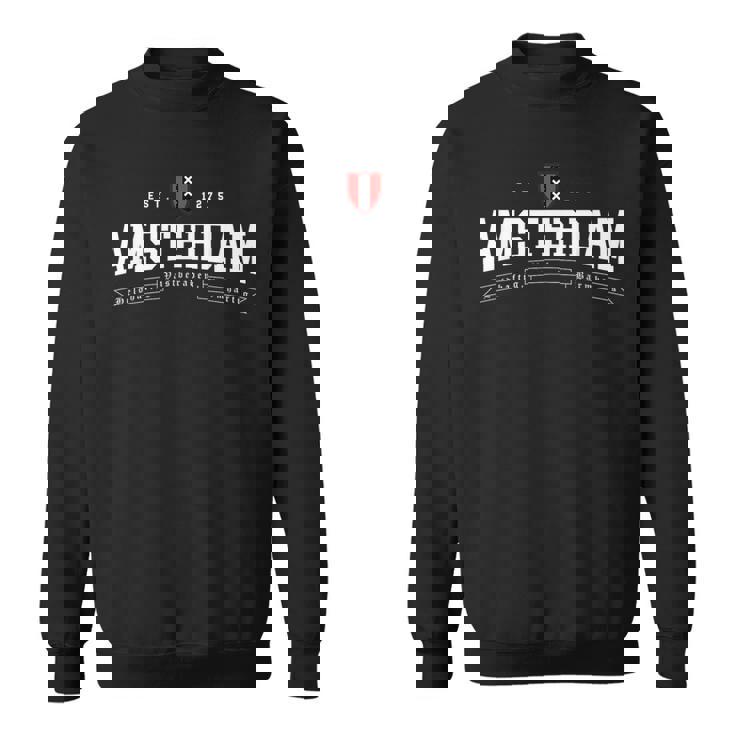 アムステルダム オランダ オランダ 国旗 紋章 ヴィンテージ スウェットシャツ