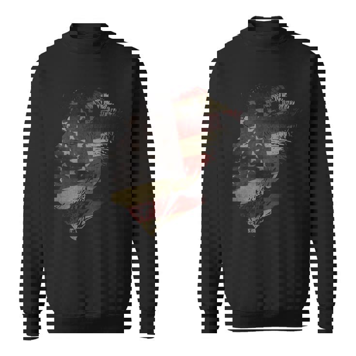 アメリカ国旗 ドナルド・トランプ 大統領のシルエット スウェットシャツ