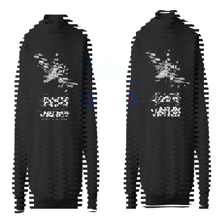 アメリカ軍の戦闘爆撃機a10 イボイノシシ 長袖tシャツ スウェットシャツ