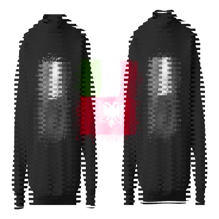 アルバニアのイタリアの愛-アルバニアとイタリア 長袖tシャツ スウェットシャツ