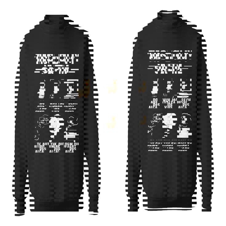 アルパカ ファンキーパー おもしろアルパカ 長袖tシャツ スウェットシャツ