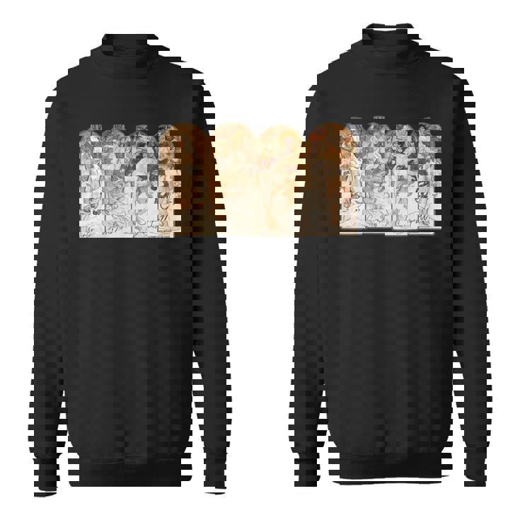 アルフォンス・マリア・ミュシャの季節 長袖tシャツ スウェットシャツ