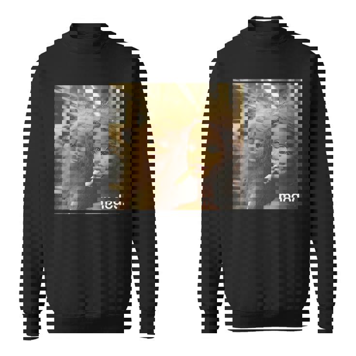 アンティーク調のドールフェイスミーム 長袖tシャツ スウェットシャツ