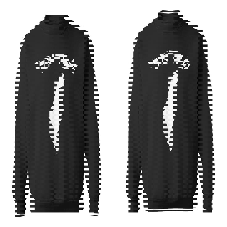 イスラエル聖地のヘブライ語地図 スウェットシャツ