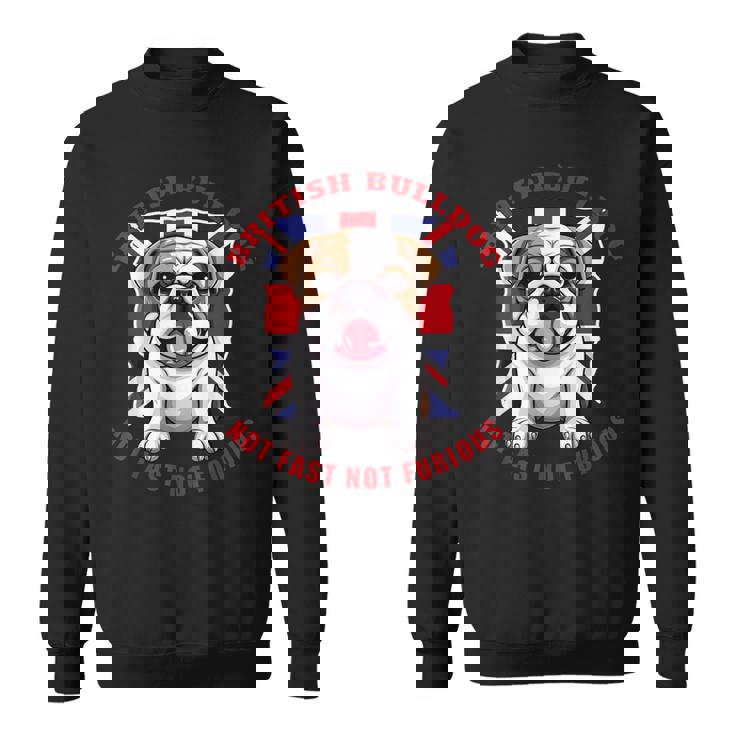 イングリッシュブリティッシュブルドッグ ユニオンジャックフラッグ ドッグオーナー スウェットシャツ