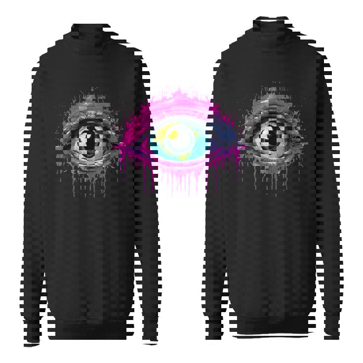 ウィアードコアアイボールドリームコアエステティックグランジエッジィトリッピー スウェットシャツ