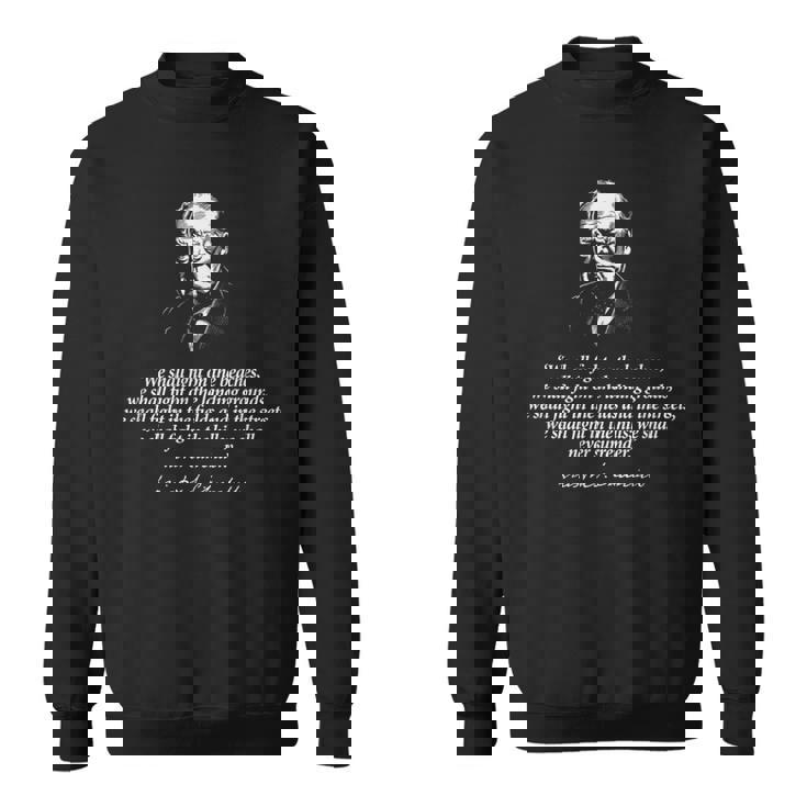 ウィンストン・チャーチル Wehall Neverurrender 引用 スウェットシャツ